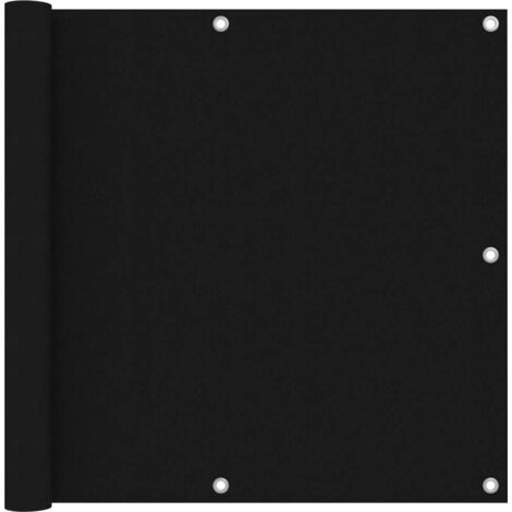 Écran de balcon-Paravents de balcon-Protection latérale de balco Noir 90x400 cm Tissu Oxford 249551 (1/5)