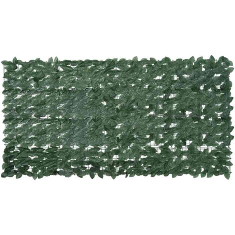 Écran de balcon avec feuilles vert-Paravents de balcon-Protection latérale de balco foncé 200x100 cm 867190 (1/5)