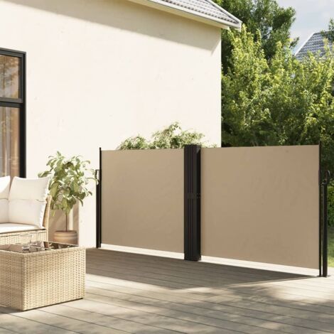 Auvent latéral rétractable-Store banne rétractable beige 140x600 cm 347923 (1/5)