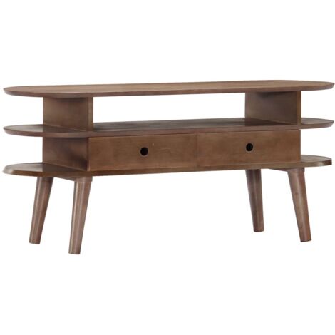 Meuble TV-Banc TV-Meuble Télé 110x35x50 cm Bois d'acacia solide 565336 (1/5)