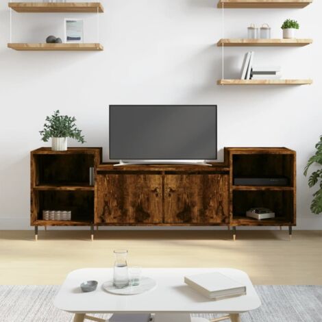 Meuble TV-Banc TV-Meuble Télé Chêne fumé 160x35x55 cm Bois d'ingénierie 968414 (1/5)
