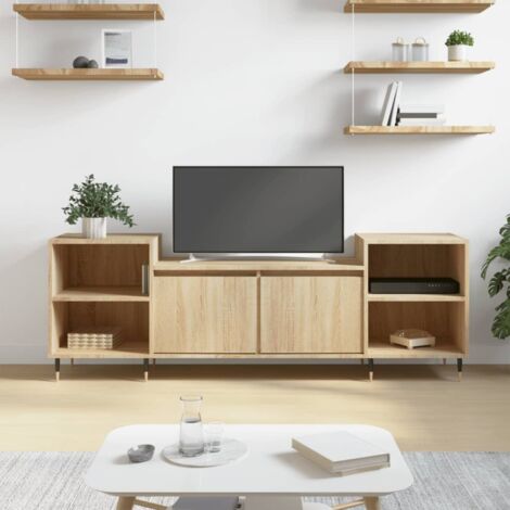 Meuble TV-Banc TV-Meuble Télé Chêne sonoma 160x35x55 cm Bois d'ingénierie 970522 (1/5)