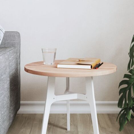 Dessus de table-Plateau de Table de Remplacement Ø40x1,5 cm rond bois massif de hêtre 394737 (1/5)
