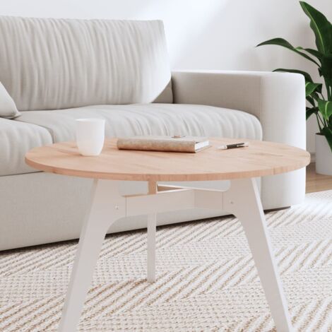 Dessus de table-Plateau de Table de Remplacement Ø70x1,5 cm rond bois massif de hêtre 333907 (1/5)