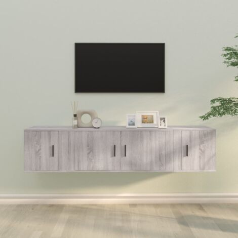 Ensemble de meubles TV 3 pcs-Banc TV-Meuble Télé Sonoma gris Bois d'ingénierie 561170 (1/5)