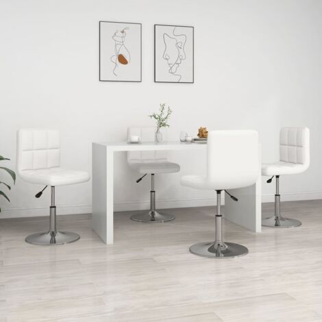 Chaises à manger lot de 4-Chaises de Salle à Manger-Chaise de cuisine blanc similicuir 185732 (1/5)