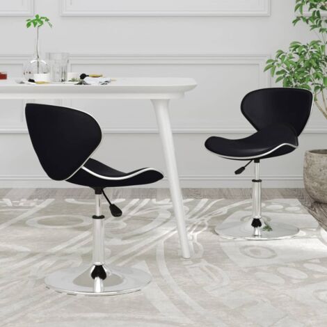 Chaises à manger lot de 2-Chaises de Salle à Manger-Chaise de cuisine noir similicuir 688837 (1/5)