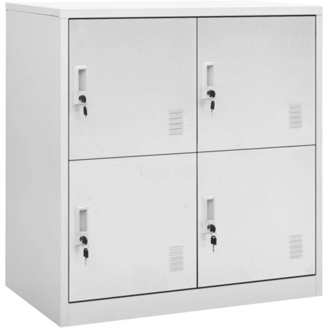 Armoire à casiers-Meuble de rangement Gris clair 90x45x92,5 cm Acier 168599 (1/5)