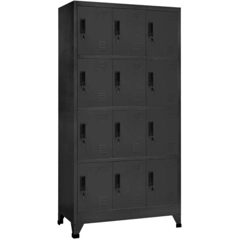 Armoire à casiers-Meuble de rangement Anthracite 90x45x180 cm Acier 936874 (1/5)