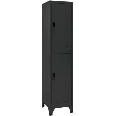 Armoire à casiers-Meuble de rangement Anthracite 38x45x180 cm Acier 226294 (1/5)