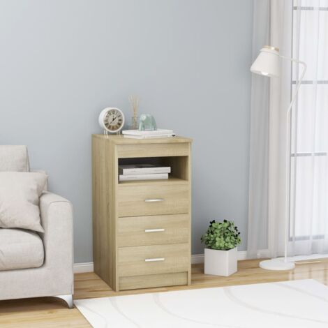 Armoire à tiroirs-Meuble de rangement avec tiroir Chêne sonoma 40x50x76 cm Bois d'ingénierie 563799 (1/5)