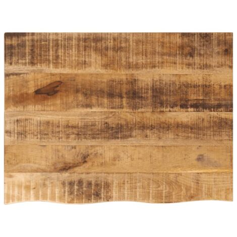 Dessus de table-Plateau de Table de Remplacement 80x60x2,5 cm bord vif bois massif manguier brut 599100 (1/5)