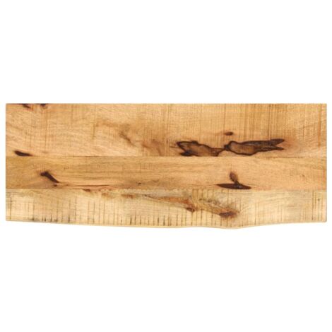 Dessus de table-Plateau de Table de Remplacement 80x40x2,5 cm bord vif bois massif manguier brut 125007 (1/5)