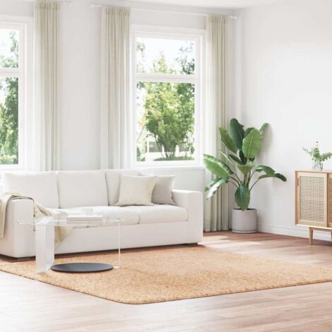 Tapis shaggy à poils longs-Tapis de salon-Tapis Chambre NAVARRA beige 240x240 cm polyester 806112