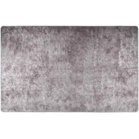 Tapis-Tapis de salon-Tapis Chambre lavable antidérapant 160x230 cm gris 759747 (1/5)
