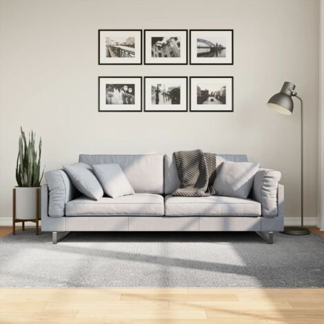 Tapis-Tapis de salon-Tapis Chambre IZA poils courts style scandinave gris 160x230 cm 905773 (1/5)