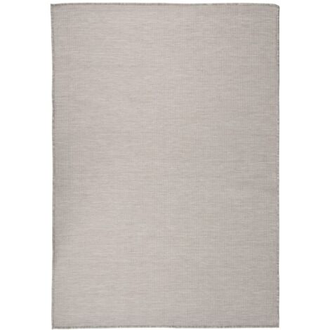 Tapis à tissage plat d'extérieur-Tapis de Jardin 140x200 cm Taupe 970522 (1/5)