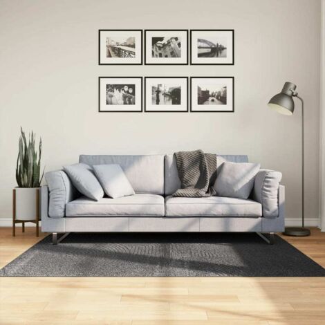 Tapis-Tapis de salon-Tapis Chambre IZA poils courts style scandinave anthracite 120x170 cm 329992 (1/5)