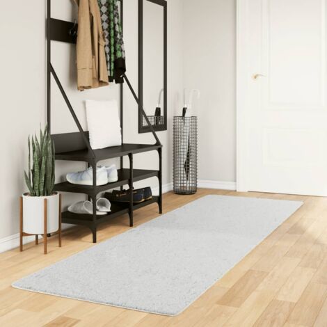 Tapis-Tapis de salon-Tapis Chambre OVIEDO à poils courts gris 80x250 cm 522824 (1/5)