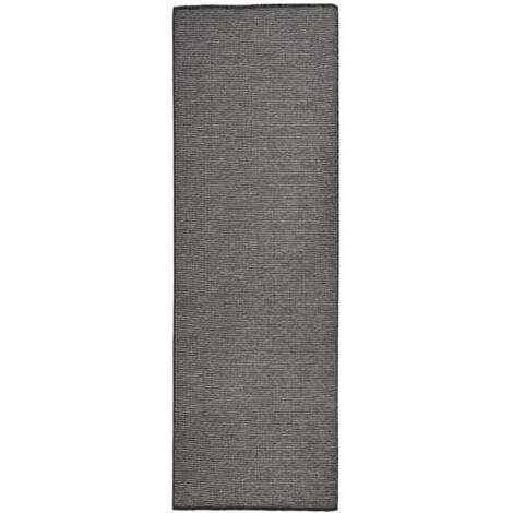Tapis à tissage plat d'extérieur-Tapis de Jardin 80x250 cm Gris 403094 (1/5)