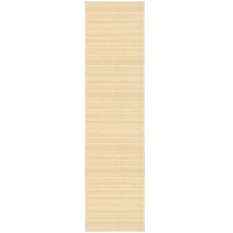 Tapis Bambou-Tapis de salon-Tapis Chambre-Tapis d'intérieur 80x300 cm Naturel 623767 (1/4)