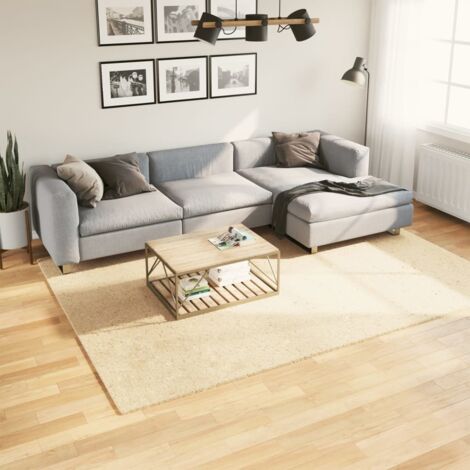 Tapis-Tapis de salon-Tapis Chambre HUARTE à poils courts doux et lavable crème 200x280 cm 824762 (1/5)