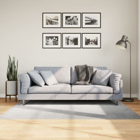 Tapis-Tapis de salon-Tapis Chambre IZA poils courts style scandinave gris 120x170 cm 643957 (1/5)