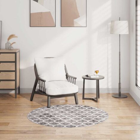 Tapis-Tapis de salon-Tapis Chambre lavable antidérapant φ120 cm multicolore 263124 (1/5)