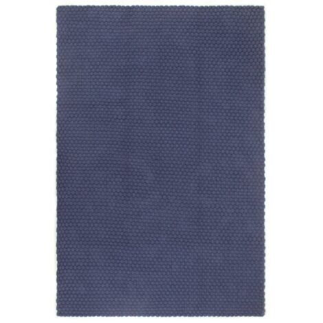 Tapis-Tapis de salon-Tapis Chambre rectangulaire Bleu marine 160x230 cm Coton 733994 (1/5)