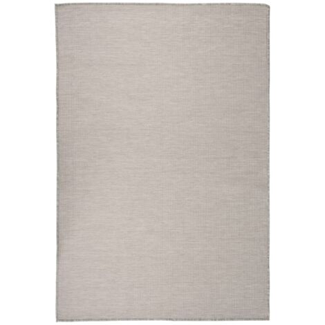 Tapis à tissage plat d'extérieur-Tapis de Jardin 120x170 cm Taupe 165638 (1/5)