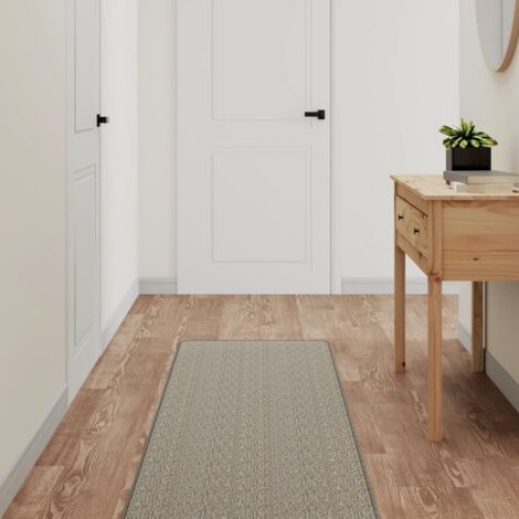 Tapis de couloir-Tapis de salon-Tapis Chambre-Tapis d'intérieur aspect sisal taupe 50x150 cm 654196 (1/5)