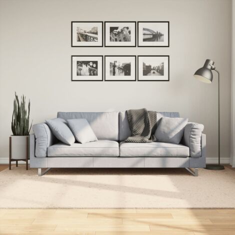 Tapis-Tapis de salon-Tapis Chambre HUARTE à poils courts doux et lavable beige 160x230 cm 104329 (1/5)