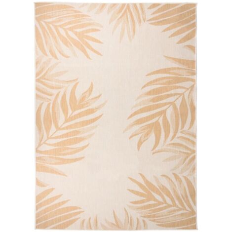 Tapis à tissage plat d'extérieur-Tapis de Jardin 120x170 cm Motif de feuille 676828 (1/5)
