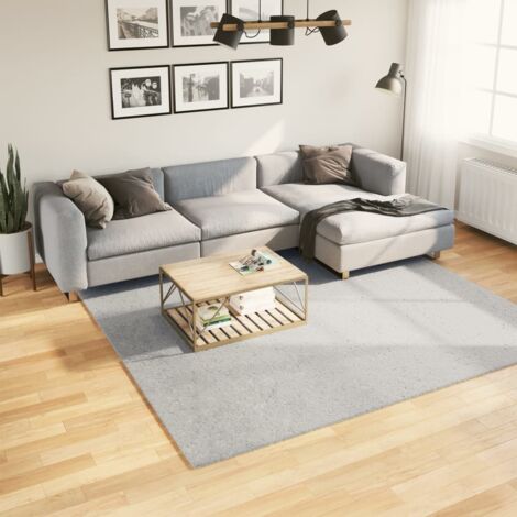 Tapis-Tapis de salon-Tapis Chambre HUARTE à poils courts doux et lavable gris 240x240 cm 988329 (1/5)