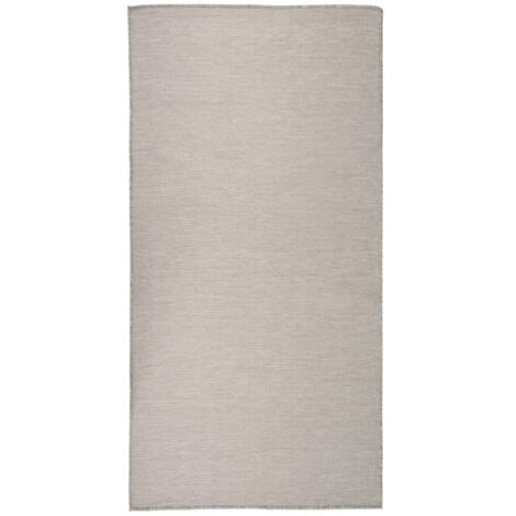 Tapis à tissage plat d'extérieur-Tapis de Jardin 100x200 cm Taupe 817143 (1/5)