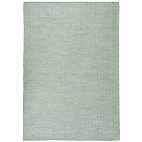 Tapis à tissage plat d'extérieur-Tapis de Jardin 160x230 cm Turquoise 733598 (1/5)