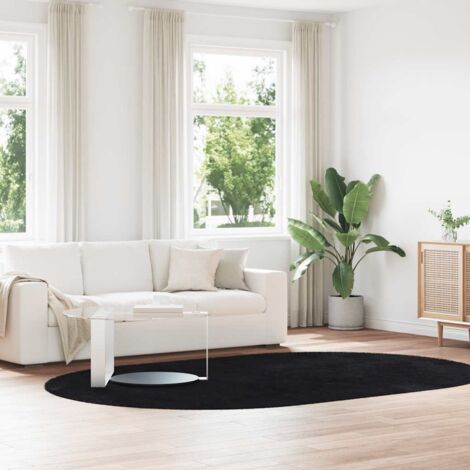 Tapis shaggy à poils longs-Tapis de salon-Tapis Chambre NAVARRA noir 300x200 cm polyester 314087 (1/5)