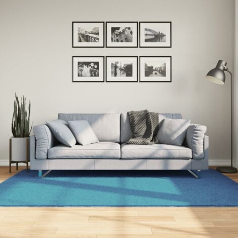 Tapis-Tapis de salon-Tapis Chambre OVIEDO à poils courts turquoise 140x200 cm 558764 (1/5)