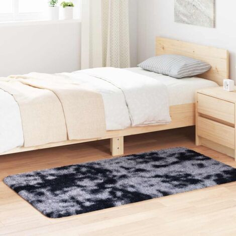 Tapis shaggy à poils longs-Tapis de salon-Tapis Chambre NAVARRA gris foncé 80x150 cm 281810 (1/5)
