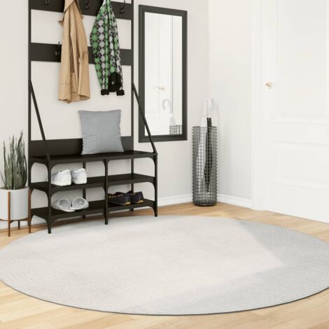 Tapis-Tapis de salon-Tapis Chambre IZA poils courts style scandinave crème Ø 200 cm 304244 (1/5)