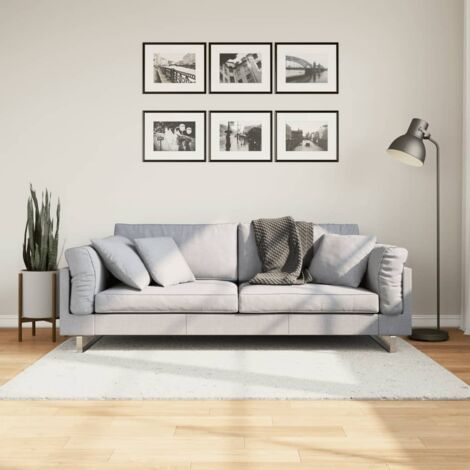Tapis-Tapis de salon-Tapis Chambre OVIEDO à poils courts crème 120x120 cm 229975 (1/5)
