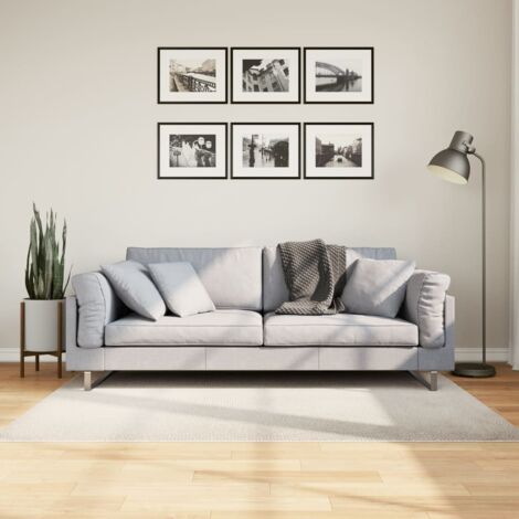 Tapis-Tapis de salon-Tapis Chambre IZA poils courts style scandinave crème 120x170 cm 351350 (1/5)