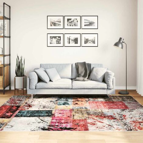 Tapis-Tapis de salon-Tapis Chambre lavable antidérapant Patchwork 160x230 cm multicolore 270714