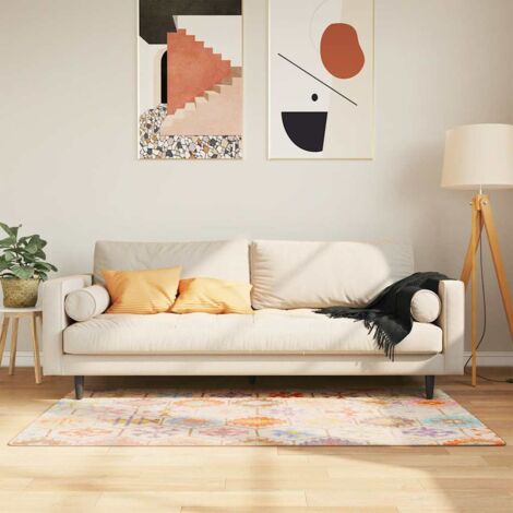 Tapis-Tapis de salon-Tapis Chambre lavable multicolore 80x150 cm antidérapant 186098 (1/5)