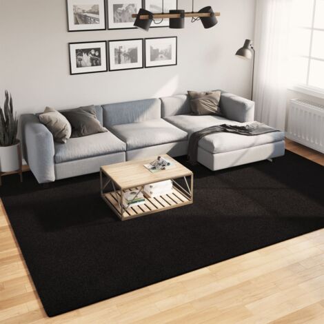 Tapis-Tapis de salon-Tapis Chambre HUARTE à poils courts doux et lavable noir 240x340 cm 789951 (1/5)