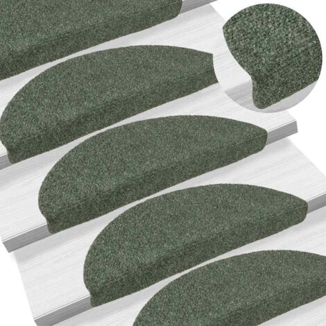 Lot De 2 Tapis D'escalier En Caoutchouc - Dimensions 74x24 Cm, Noir, Antidérapant
