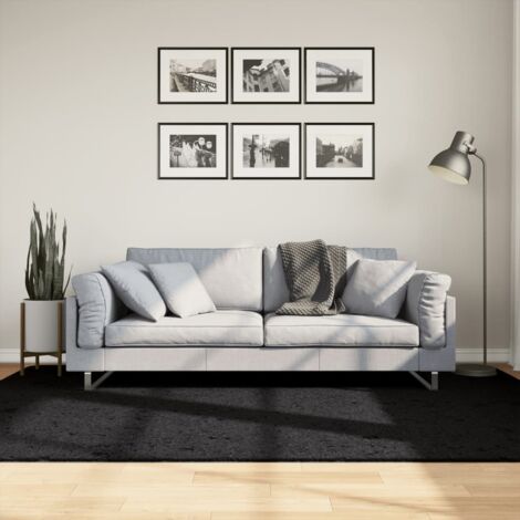 Tapis-Tapis de salon-Tapis Chambre OVIEDO à poils courts noir 160x230 cm 336702 (1/5)