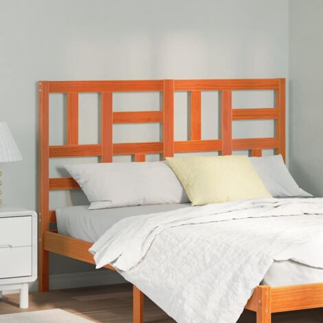 Tête de lit-Panneau de lit Marron cire 145.5 x 4 x 104 cm Bois massif en pin 795885 (1/5)