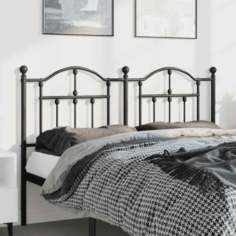 Tête de lit-Panneau de lit métal noir 135 cm 980923 (1/5)