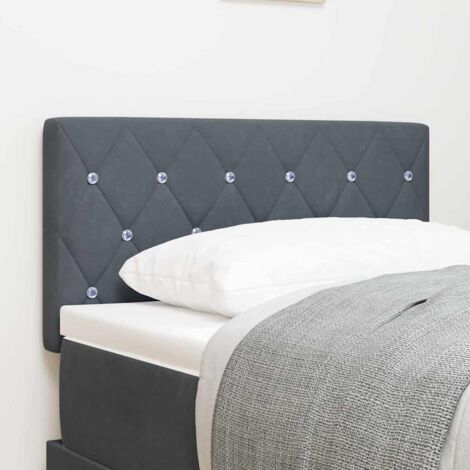 Tête de lit-Panneau de lit en Velours Argyle Gris foncé 80 cm Velours 836097 (1/5)